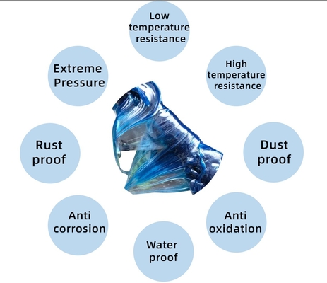 Grease al litio blu e bianco L'Ultra Lube 4X per il controllo della ruggine in condizioni difficili